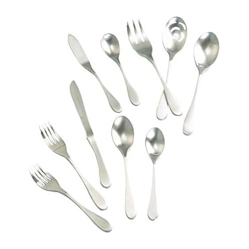  Knork 128 Original Flatware Set, 45 Piece, Silver Matte