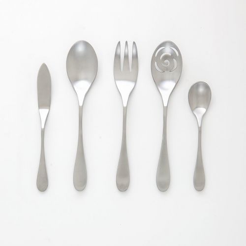  Knork 128 Original Flatware Set, 45 Piece, Silver Matte