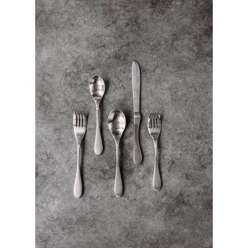  Knork 128 Original Flatware Set, 45 Piece, Silver Matte