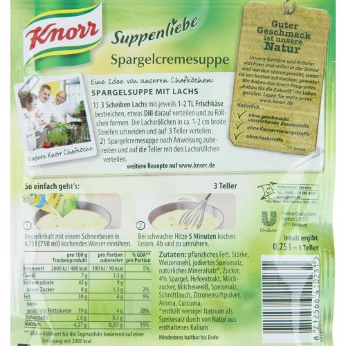  [아마존 핫딜]  [아마존핫딜]Knorr Suppenliebe Spargelcreme Suppe 3 Teller