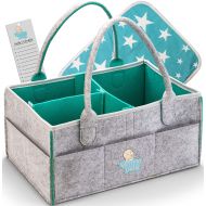 Knowing Baby Diaper Caddy Organizer  Large Portable Nursery Storage Bin for Car, Sturdy Diaper...
