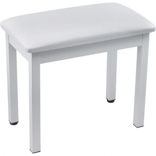  Knox Gear Full-Size 19-Inch Piano Bench (White)
