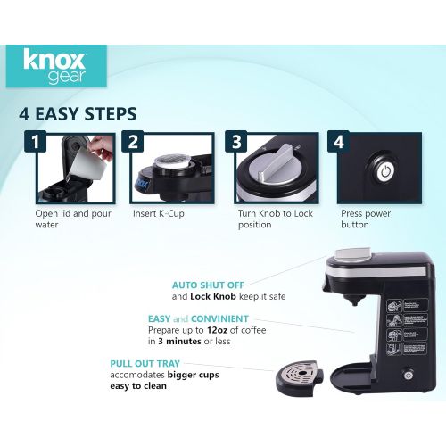  Knox Compact Travel Size K-Cup Coffee Brewer