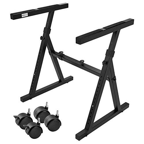  Knox Gear Knox Keyboard Piano Stand  Universal, Z Style, Pedal Friendly  Lightweight and Ultra Portable  Adjustable Height and Width  Optional Detachable Wheels - Professional Grade