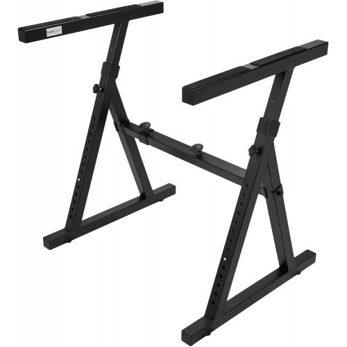  Knox Gear Knox Keyboard Piano Stand  Universal, Z Style, Pedal Friendly  Lightweight and Ultra Portable  Adjustable Height and Width  Optional Detachable Wheels - Professional Grade