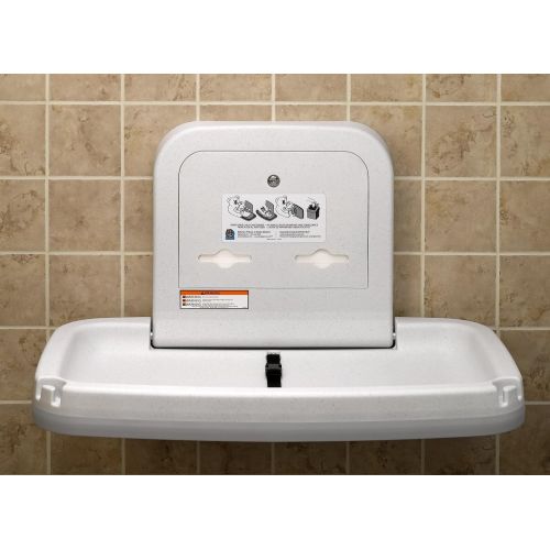  [아마존베스트]Koala Kare KB200 Horizontal Wall Mounted Baby Changing Station, White Granite