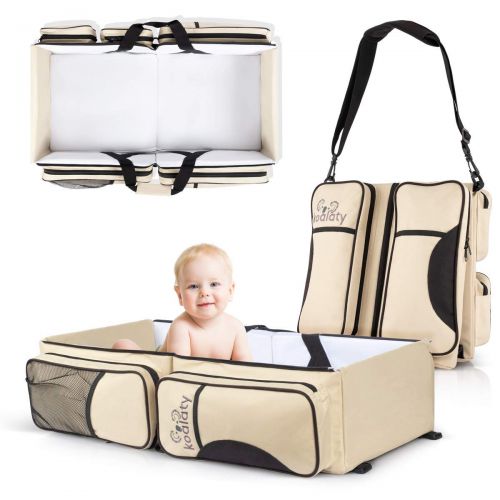  [아마존베스트]Koalaty 3-in-1 Universal Baby Travel Bag: Portable Bassinet Crib, Changing Station, and Diaper Bag for...