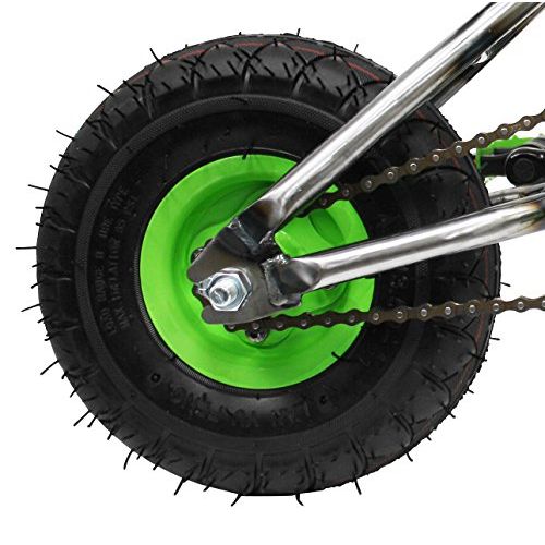  Kobe Rusty Rat Rod Mini BMX - Raw + Green - Freestyle, Trick, Stunt Bicycle 10 Wheels