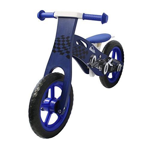  Kobe Wooden Balance Bike - Blue Race Car - 12 Bicycle