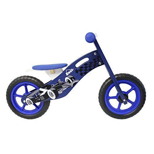  Kobe Wooden Balance Bike - Blue Race Car - 12 Bicycle