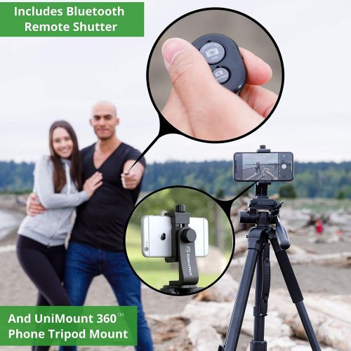  [아마존베스트]KobraTech 70 Inch Tripod for Phone and Camera - Apex A70 Tripod  Camera Tripod Stand with Bluetooth Remote Shutter, Phone Tripod Mount & Monopod