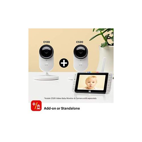  Kodak KODAK Cherish C125 Add-On Smart Video Baby Camera with Mobile App, Remote Tilt, Pan and Zoom Two-Way Audio, Night-Vision, Long Range - WiFi Indoor Camera Smart WiFi Baby Monitor Ad