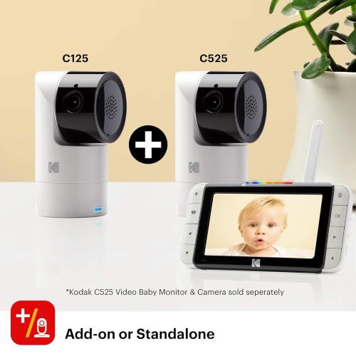  Kodak KODAK Cherish C125 Add-On Smart Video Baby Camera with Mobile App, Remote Tilt, Pan and Zoom Two-Way Audio, Night-Vision, Long Range - WiFi Indoor Camera Smart WiFi Baby Monitor Ad