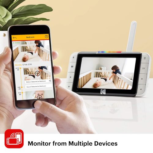  Kodak KODAK Cherish C125 Add-On Smart Video Baby Camera with Mobile App, Remote Tilt, Pan and Zoom Two-Way Audio, Night-Vision, Long Range - WiFi Indoor Camera Smart WiFi Baby Monitor Ad