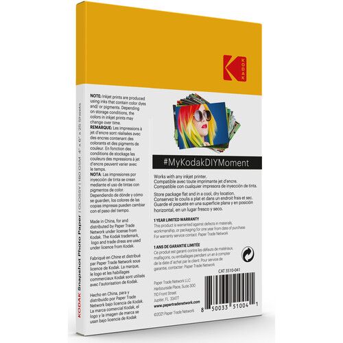  Kodak SNAPSHOT 180 gsm Glossy Photo Paper (4 x 6