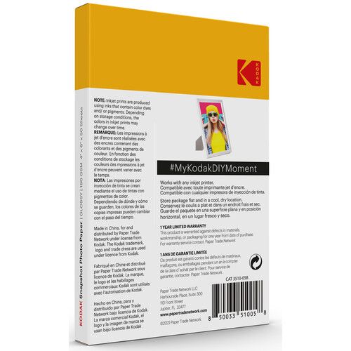  Kodak SNAPSHOT 180 gsm Glossy Photo Paper (4 x 6