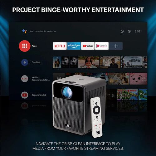  Kodak FLIK HD10 200-Lumen Full HD Smart Projector