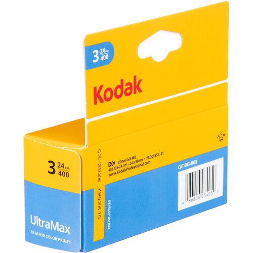  Kodak GC/UltraMax 400 Color Negative Film (35mm Roll Film, 24 Exposures, 3-Pack)