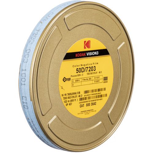  Kodak VISION3 50D Color Negative Film #7203 (16mm, 400' Roll, Single Perf)