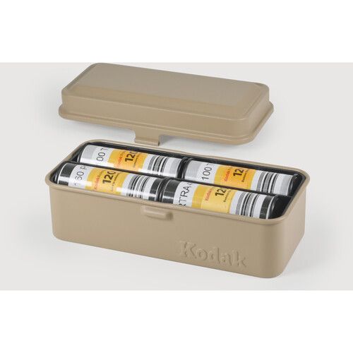  Kodak Steel 120/135mm Film Case (Beige Lid/Beige Body)