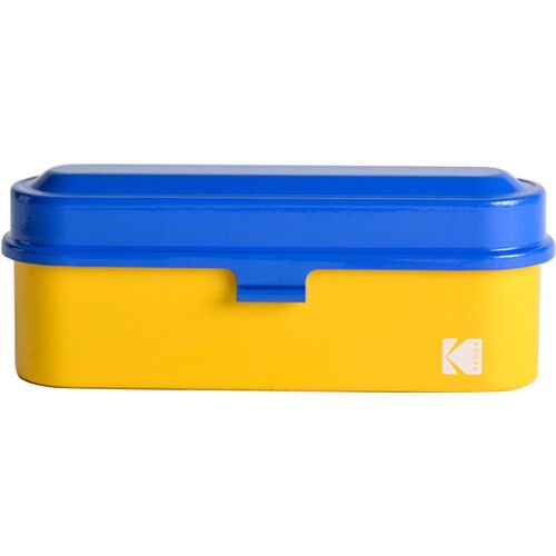  Kodak Steel 135mm Film Case (Blue Lid/Yellow Body)