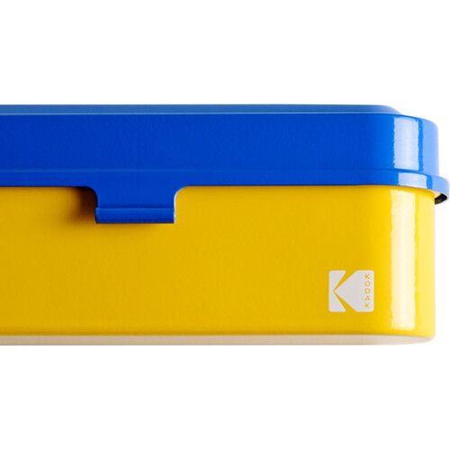  Kodak Steel 135mm Film Case (Blue Lid/Yellow Body)