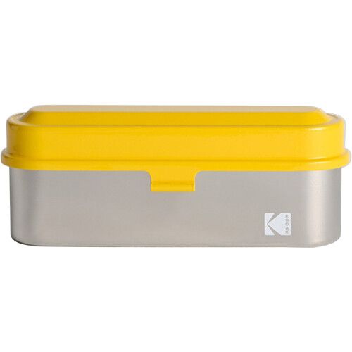  Kodak Steel 135mm Film Case (Yellow Lid/Silver Body)