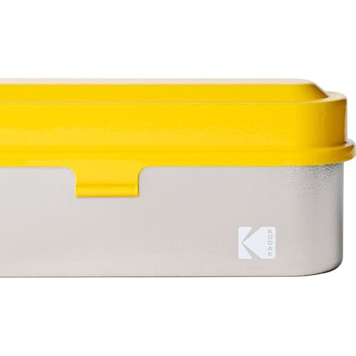  Kodak Steel 135mm Film Case (Yellow Lid/Silver Body)