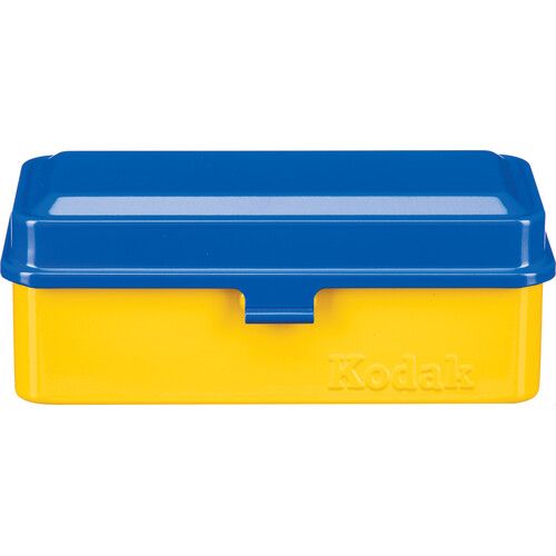  Kodak Steel 120/135mm Film Case (Blue Lid/Yellow Body)