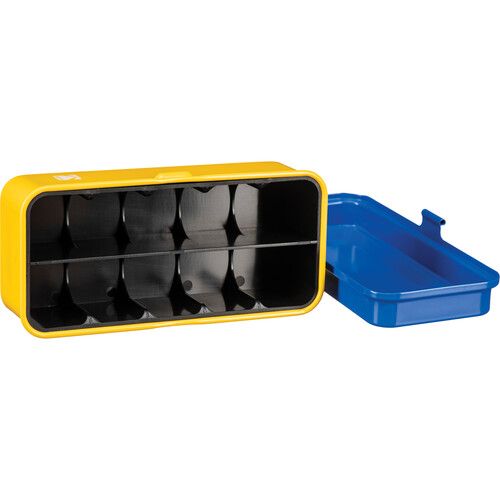  Kodak Steel 120/135mm Film Case (Blue Lid/Yellow Body)