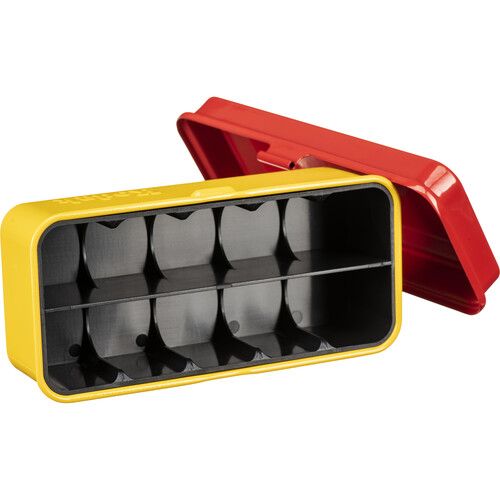  Kodak Steel 120/135mm Film Case (Red Lid/Yellow Body)