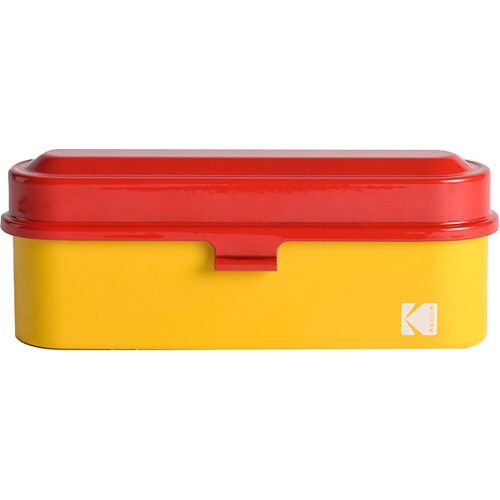  Kodak Steel 135mm Film Case (Red Lid/Yellow Body)