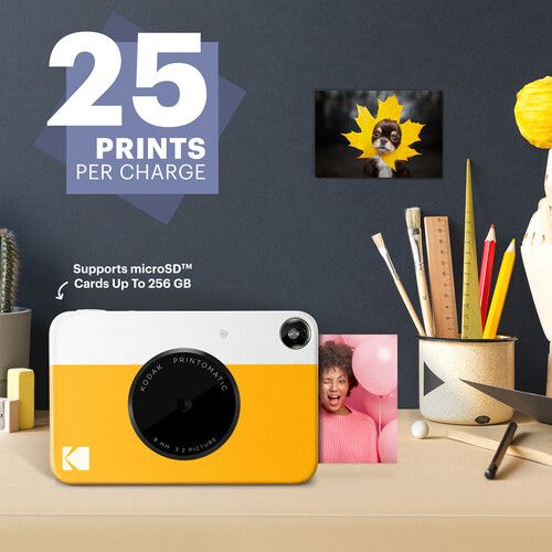  Kodak PRINTOMATIC 5MP Instant Digital Camera (Yellow)