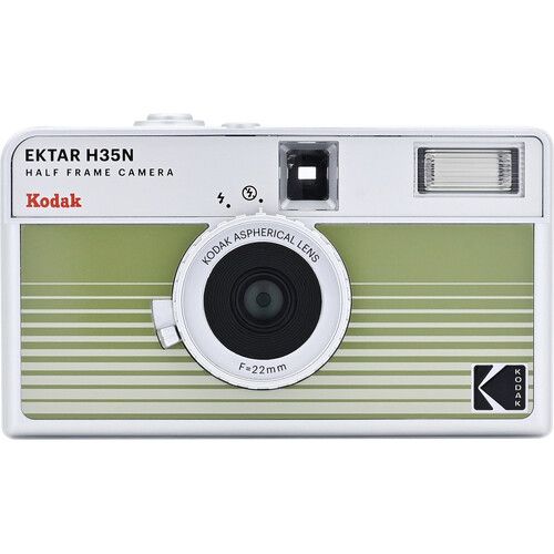  Kodak Ektar H35N Half-Frame Film Camera (Striped Green)