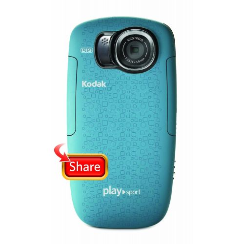  Kodak PlaySport (Zx5) HD Waterproof Pocket Video Camera - Aqua (2nd Generation)