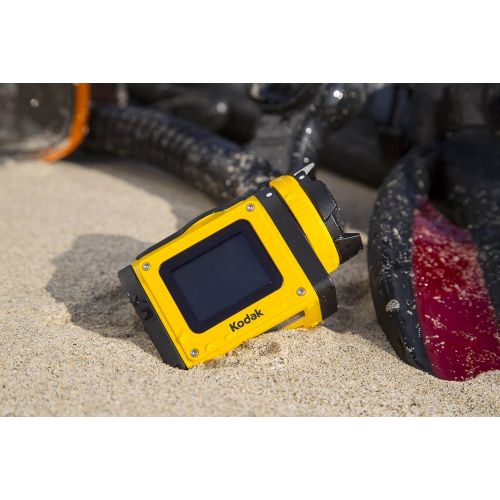  Kodak PIXPRO SP1 Action Cam with Explorer Pack 14 MP WaterShockFreezeDust Proof, Full HD 1080p Video, Digital Camera and 1.5 LCD Screen (Yellow)