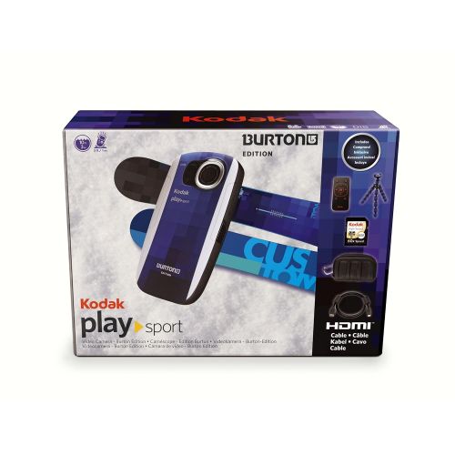  Kodak PlaySport (ZX5) Waterproof Pocket Video Camera Bundle (Includes Remote Control, Tripod, 4 GB Memory Card, HDMI Cable, and Camera Case) - Burton Bundle (2nd Generation)