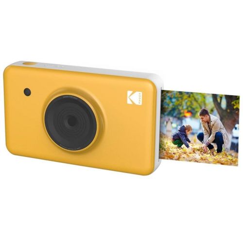  Kodak Mini Shot Instant Camera (Yellow) Gift Bundle + Paper (20 Sheets) + Deluxe Case + 7 Fun Sticker Sets + Twin Tip Markers + Photo Album + Hanging Frames