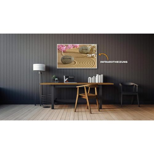  Koenighaus Fern Infrarotheizung - Bildheizung in HD Qualitat mit TUEV/GS - 200+ Bilder  mit Smart Home Thermostat, steuerbar mit APP fuer Handy- 1000 Watt (129. Harmonie, Steine)