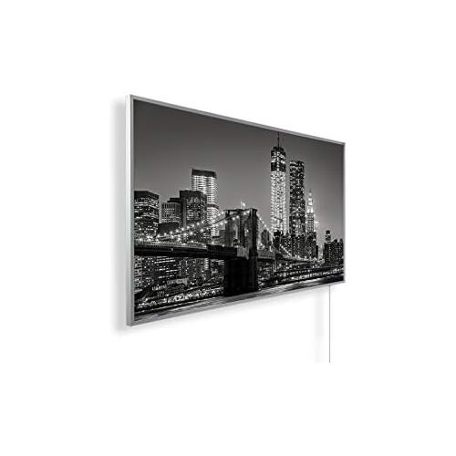  Koenighaus Fern Infrarotheizung  Bildheizung in HD Qualitat mit TUEV/GS - 200+ Bilder - 600 Watt (155. New York Skyline schwarz weiss)