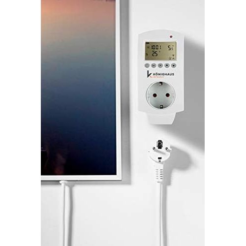  Koenighaus Fern Infrarotheizung - Bildheizung in HD Qualitat mit TUEV/GS - 200+ Bilder  mit Smart Home Thermostat, steuerbar mit APP fuer Handy- 1000 Watt (1. Steg gerade)