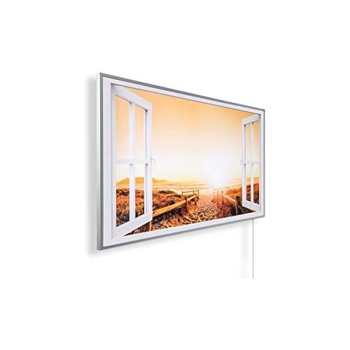  Koenighaus Fern Infrarotheizung - Bildheizung in HD Qualitat mit TUEV/GS - 200+ Bilder  mit Smart Home Thermostat, steuerbar mit APP fuer Handy- 1000 Watt (227 Fenster offen)