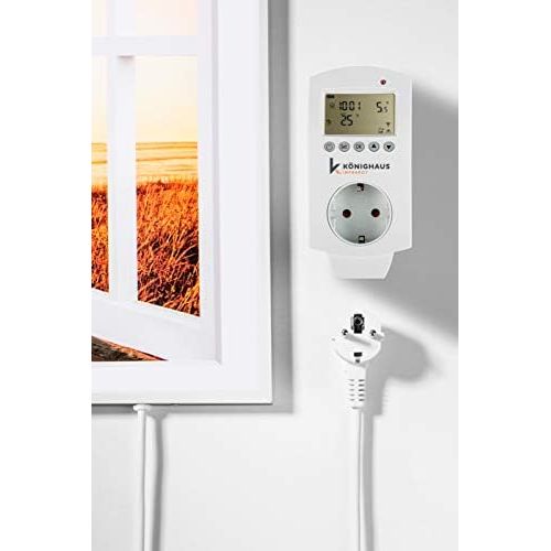  Koenighaus Fern Infrarotheizung - Bildheizung in HD Qualitat mit TUEV/GS - 200+ Bilder  mit Smart Home Thermostat, steuerbar mit APP fuer Handy- 1000 Watt (227 Fenster offen)