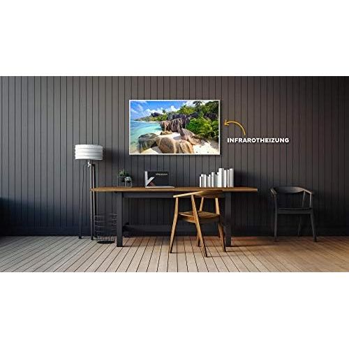  Koenighaus Fern Infrarotheizung - Bildheizung in HD Qualitat mit TUEV/GS - 200+ Bilder  mit Smart Home Thermostat, steuerbar mit APP fuer Handy- 1000 Watt (36. Tropical Island)