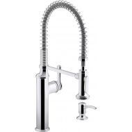 Kohler R10651-SD-CP Sous Pro-Style Single-Handle Pull-Down Sprayer Kitchen Faucet in Chrome