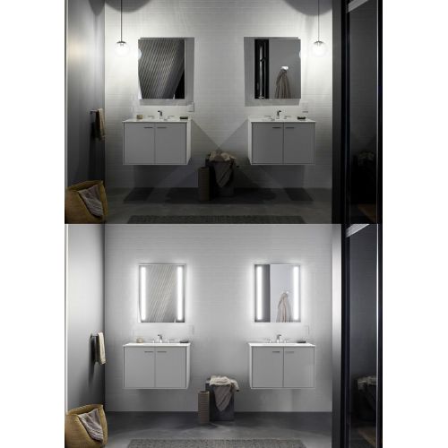  KOHLER K-99573-TL-NA Verdera 40 inch x 33 inch LED Lighted Bathroom Mirror, Aluminum