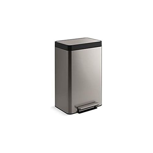  Kohler K-20956-ST Dual Compartment Step Trash Can, Liner, Stainless Steel