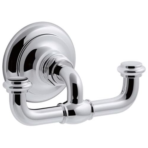  KOHLER K-72572-CP Artifacts Double robe hook, Polished Chrome