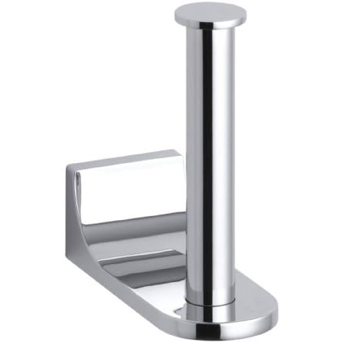  Kohler K-11583-CP Loure Vertical Toilet Tissue Holder, Polished Chrome