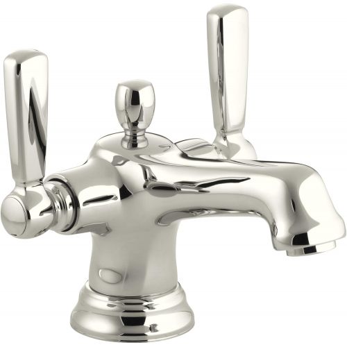  KOHLER K-10579-4-SN Bancroft Monoblock Lavatory Faucet, Vibrant Polished Nickel